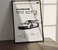 Cuadro Auto Porsche 911 Gt3 Rs  Deportivo + Marco - Miniatura 1