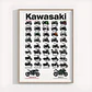Cuadro Motos Colección Kawasaki Deportivo + Marco - Miniatura 2