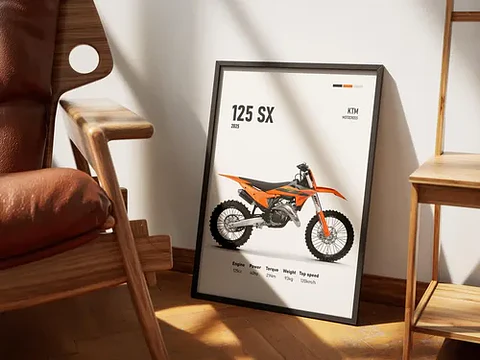 Cuadro Ktm 125 Sx 2025  Deportivo + Marco Negro