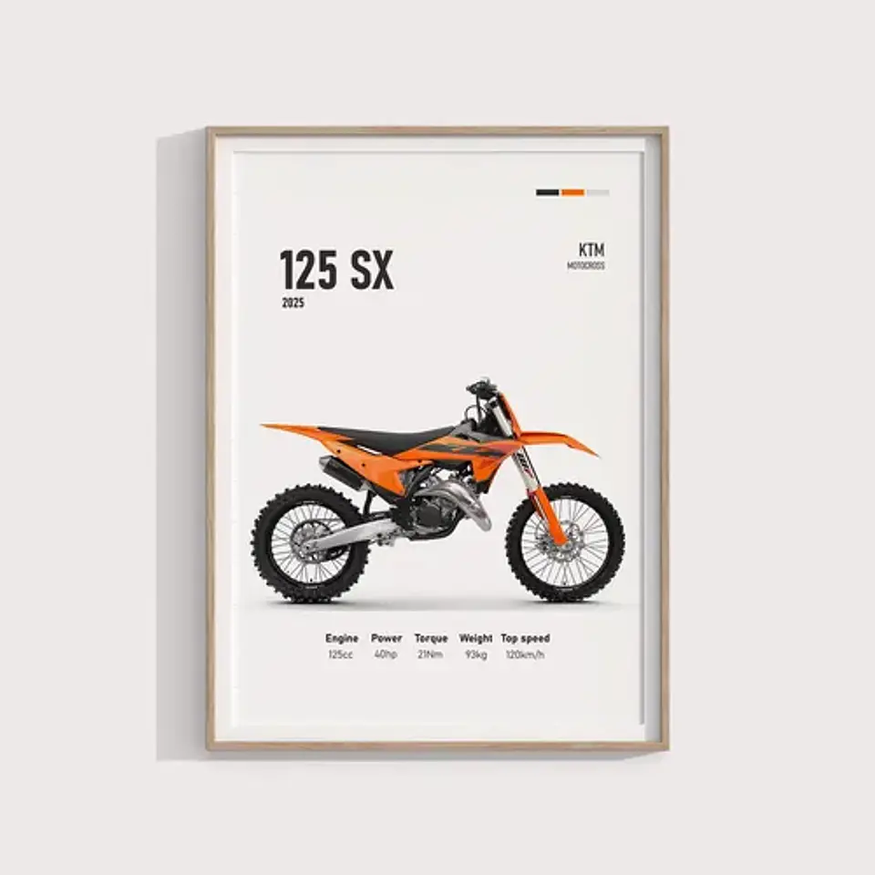 Cuadro Ktm 125 Sx 2025  Deportivo + Marco Negro 2