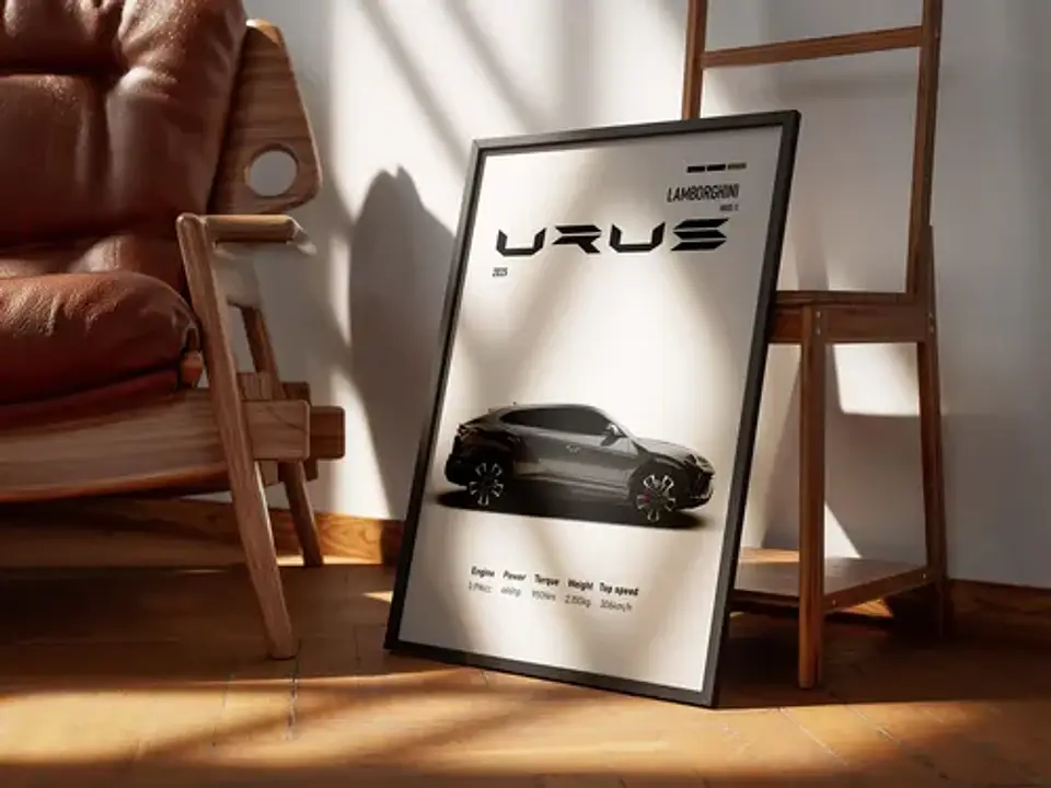 3 Cuadros De Lamborghini Urus Deportivo + Marco 3