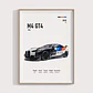 Cuadro Auto Bmw M4 Gt4 Deportivo + Marco - Miniatura 1