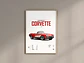 Cuadro Chevrolet Corvette C1 Deportivo + Marco Negro - Miniatura 1