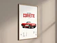 Cuadro Chevrolet Corvette C1 Deportivo + Marco Negro - Miniatura 2