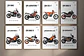 Cuadros De Modelos Motos Ktm Duke + Marco Negro - Miniatura 1