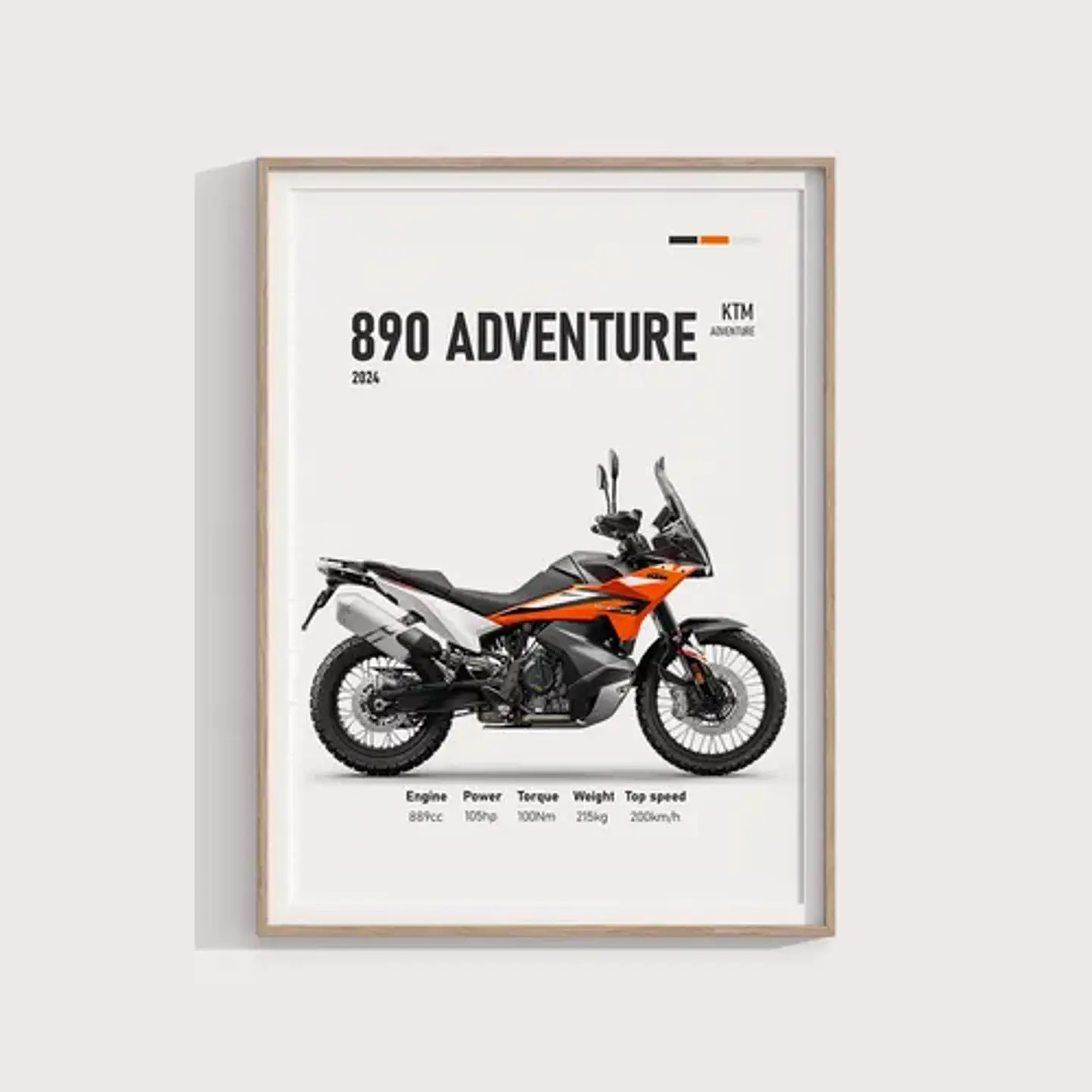 Cuadros De Modelos Motos Ktm Duke + Marco Negro 3