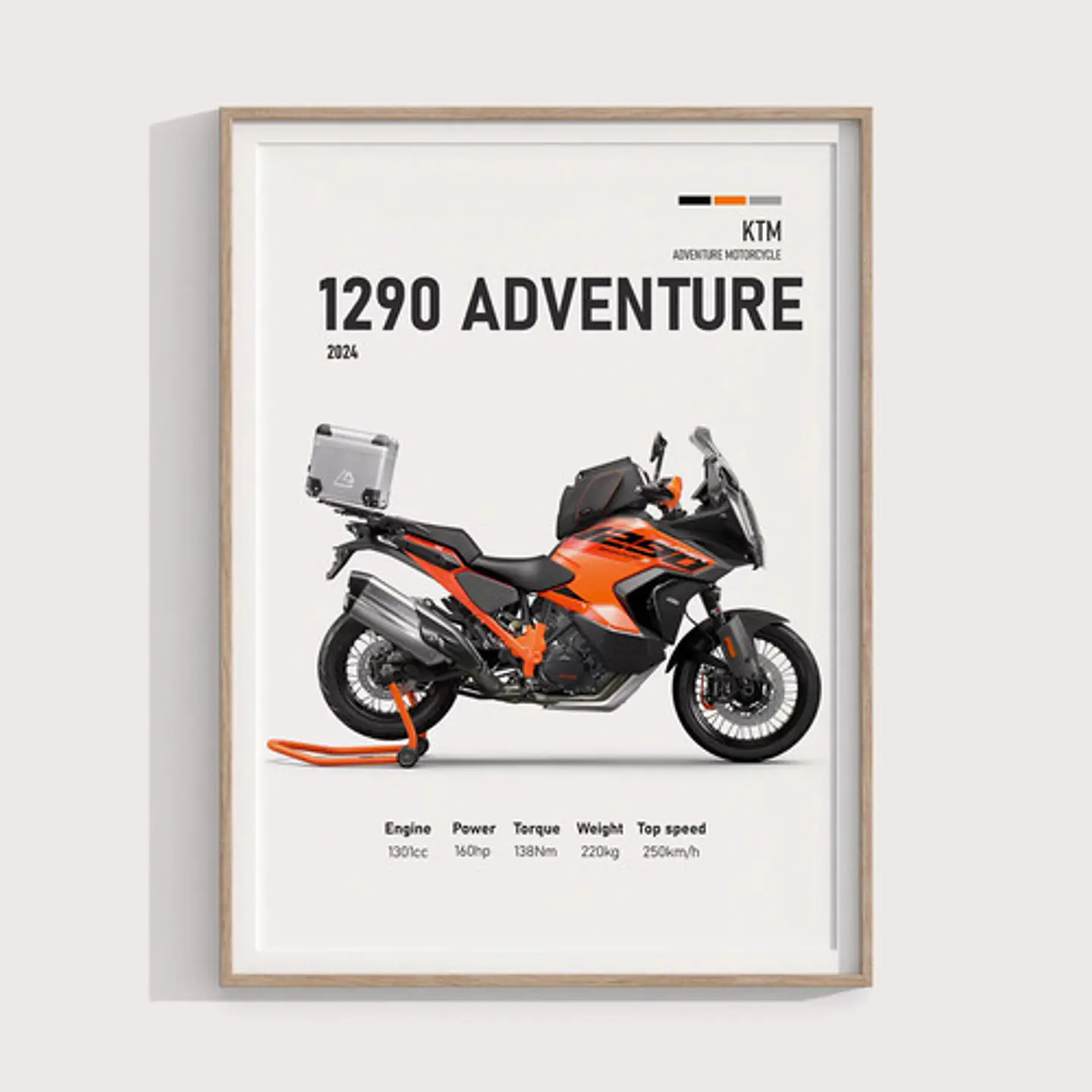 Cuadros De Modelos Motos Ktm Duke + Marco Negro 6