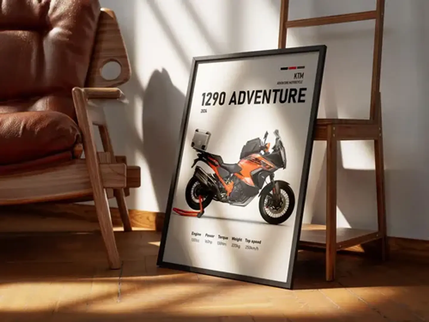 Cuadros De Modelos Motos Ktm Duke + Marco Negro 7