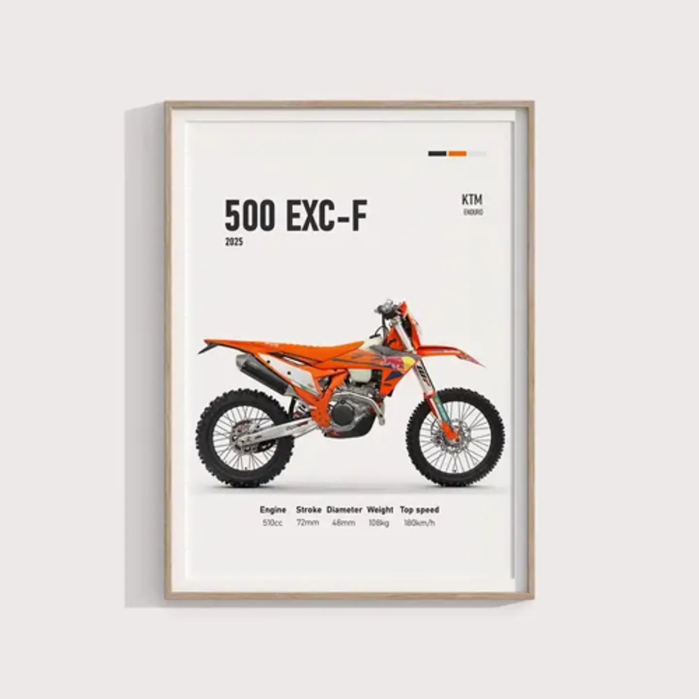 Cuadros De Modelos Motos Ktm Duke + Marco Negro 9