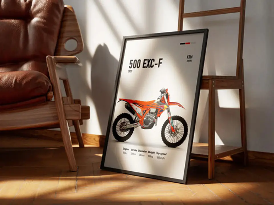 Cuadros De Modelos Motos Ktm Duke + Marco Negro 10