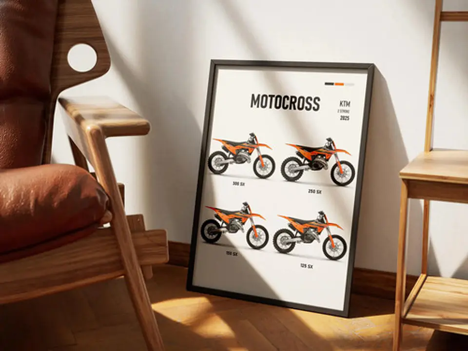Cuadros De Modelos Motos Ktm Duke + Marco Negro 14
