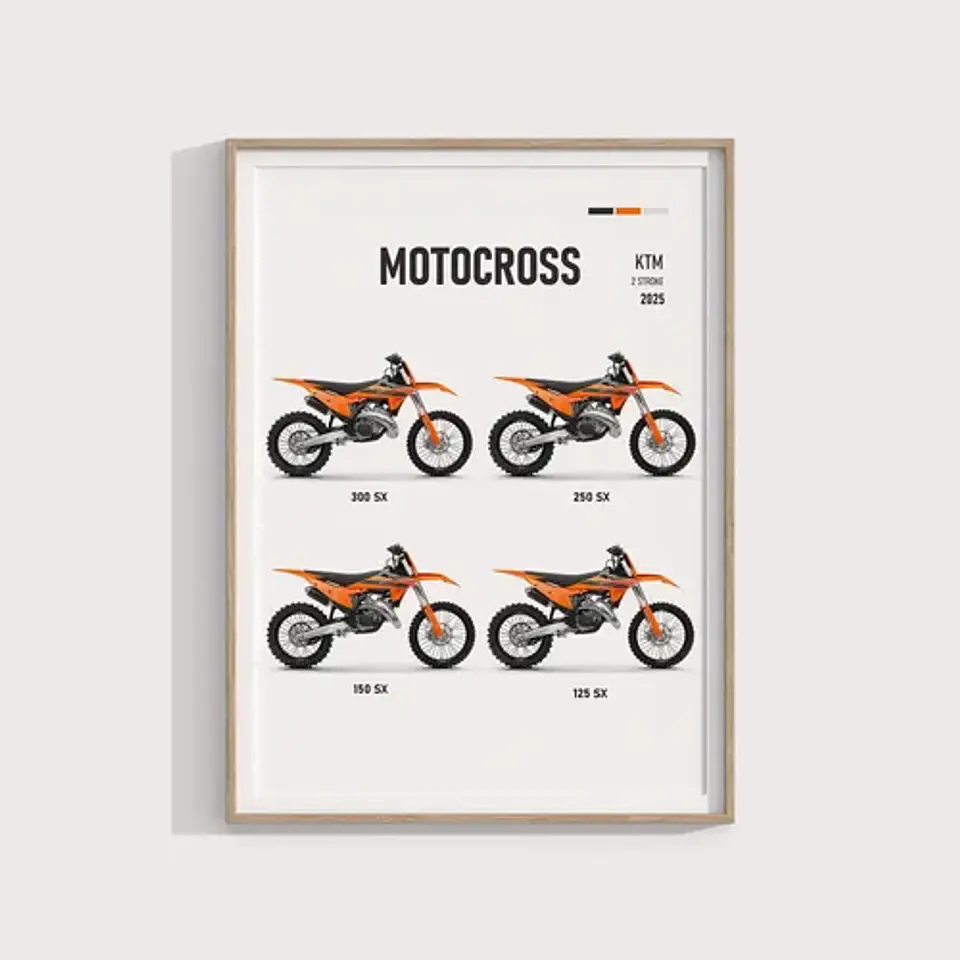 Cuadros De Modelos Motos Ktm Duke + Marco Negro 15