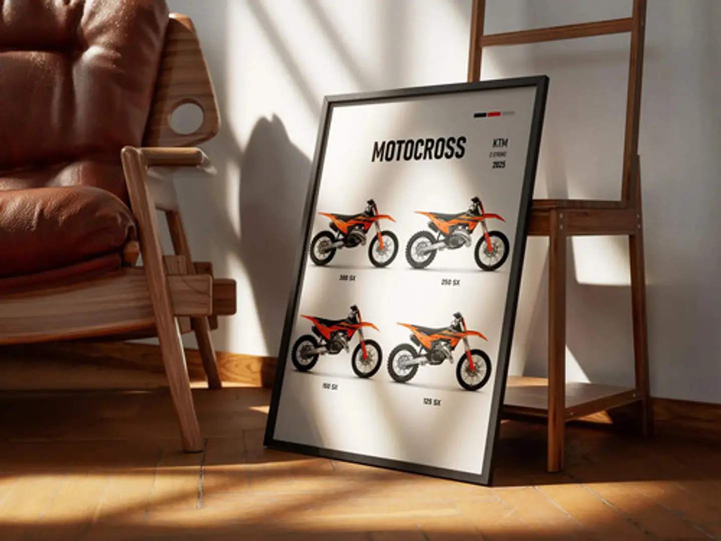 Cuadros De Modelos Motos Ktm Duke + Marco Negro 16
