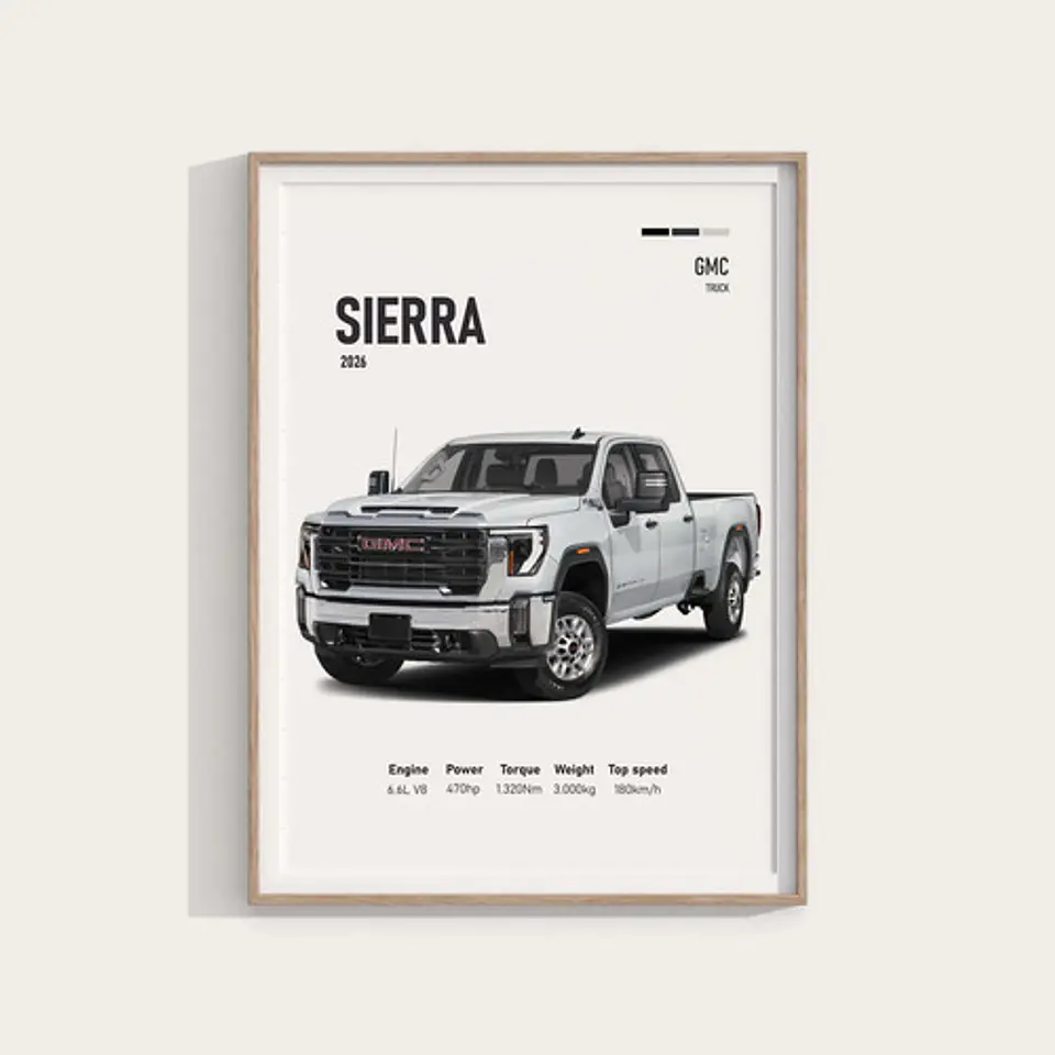 Cuadro 2026 Gmc Sierra 2500 Deportivo + Marco 1