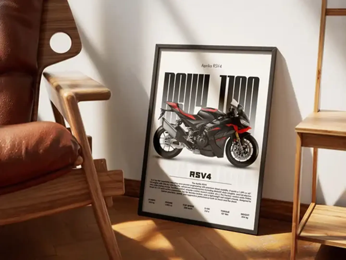 Cuadro Moto Aprilia Rsv4 Superbike Deportivo + Marco 1