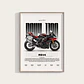 Cuadro Moto Aprilia Rsv4 Superbike Deportivo + Marco - Miniatura 2