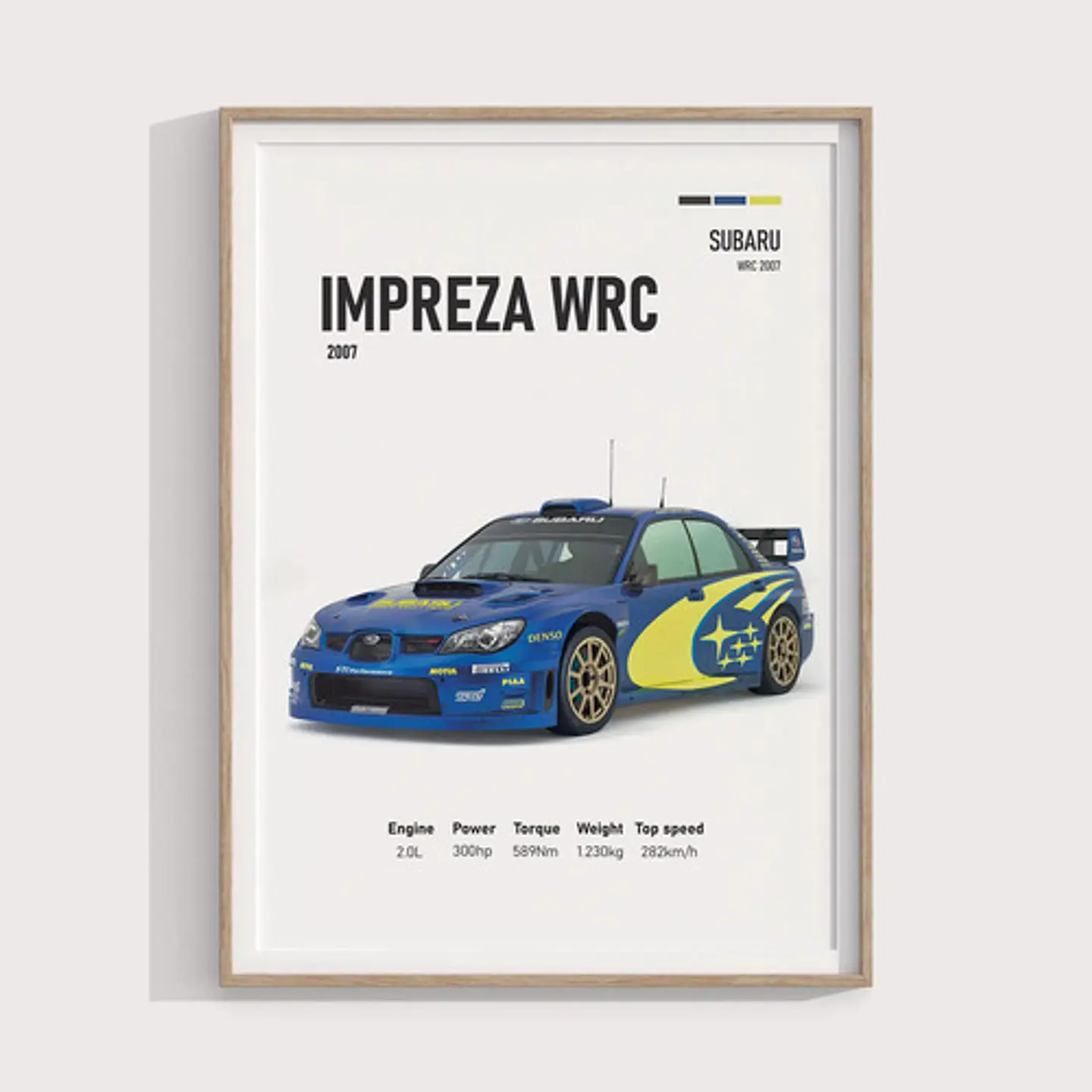 Cuadro 2007 Subaru Impreza Wrc Deportivo  + Marco 1