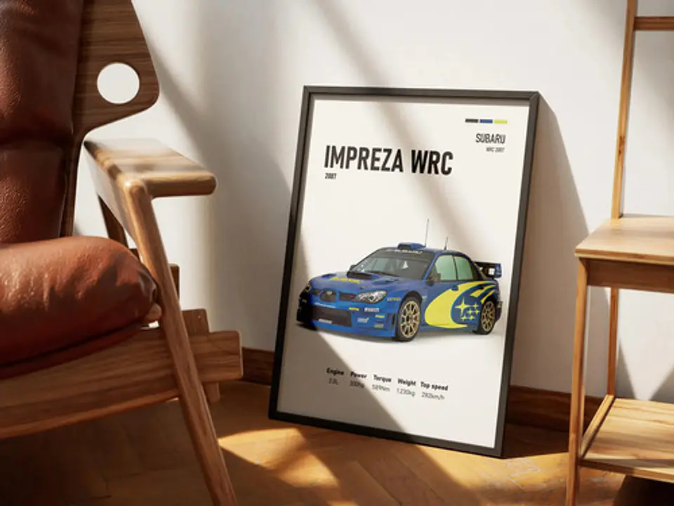 Cuadro 2007 Subaru Impreza Wrc Deportivo  + Marco 2