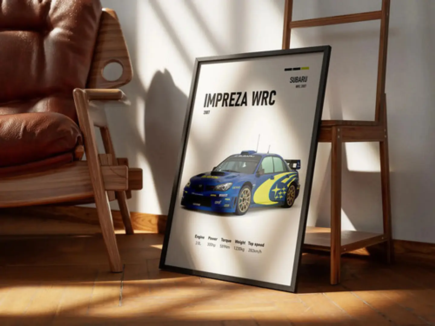 Cuadro 2007 Subaru Impreza Wrc Deportivo  + Marco 3