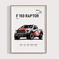 Cuadro Camioneta Ford F-150 Raptor Especial + Marco - Miniatura 2