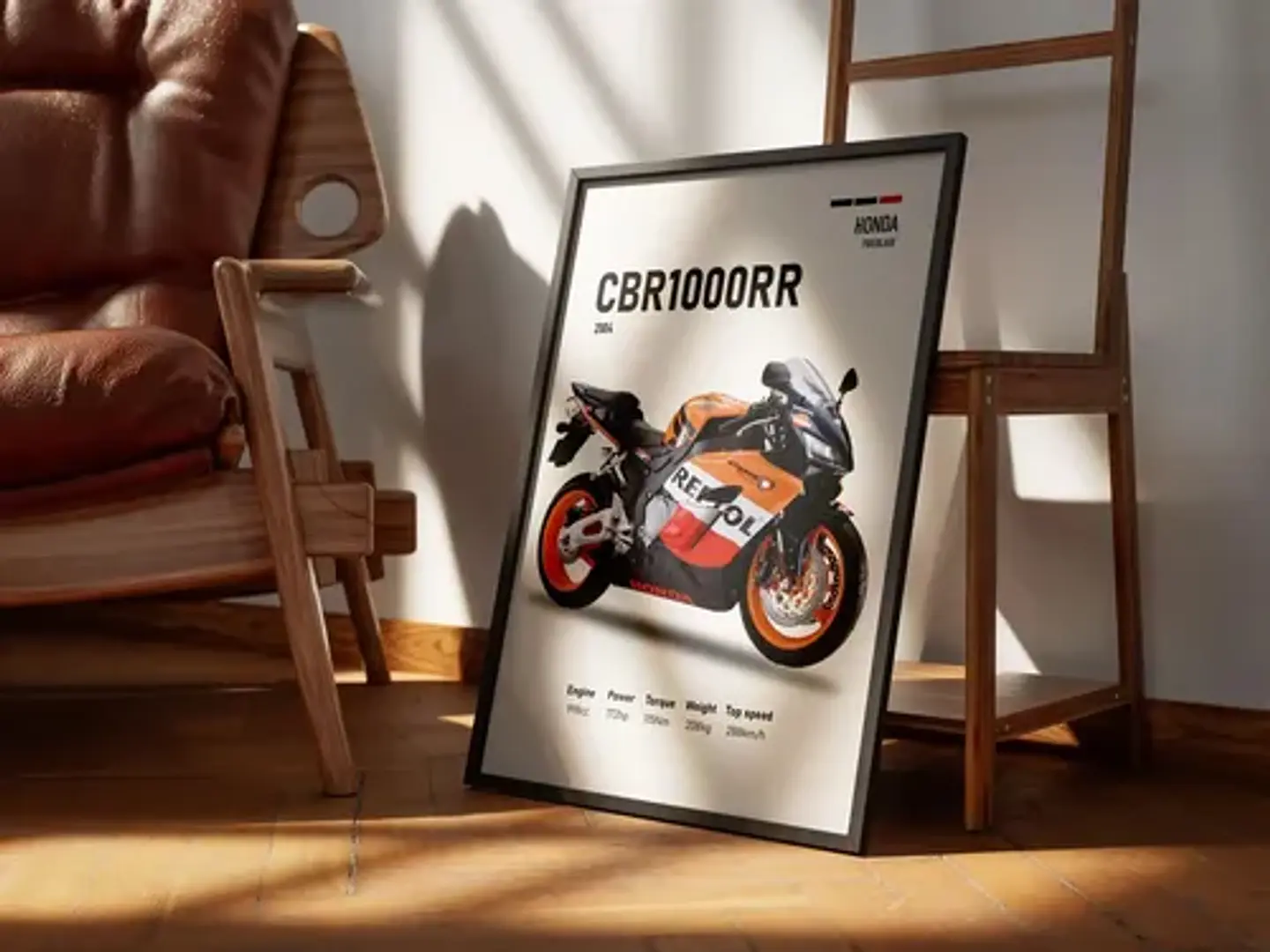 Cuadro Moto Honda Cbr 1000 Rr Deportivo + Marco 3