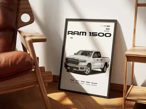 Cuadro Ram 1500 2025 Deportivo  + Marco