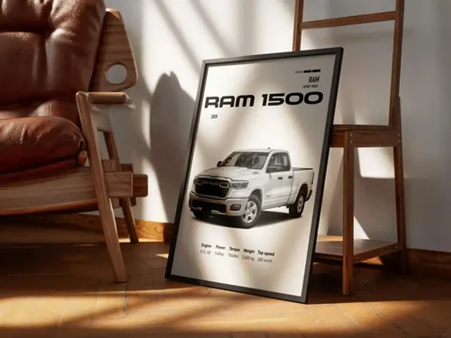 Cuadro Ram 1500 2025 Deportivo  + Marco 3