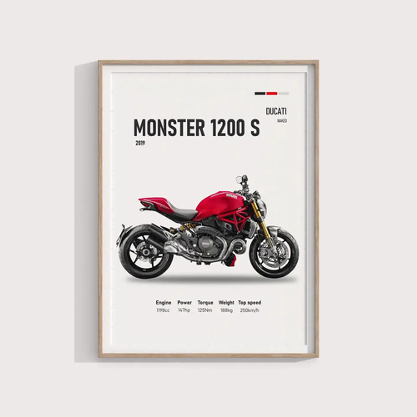Cuadro Moto Ducati Monster 1200 S Deportivo + Marco 2