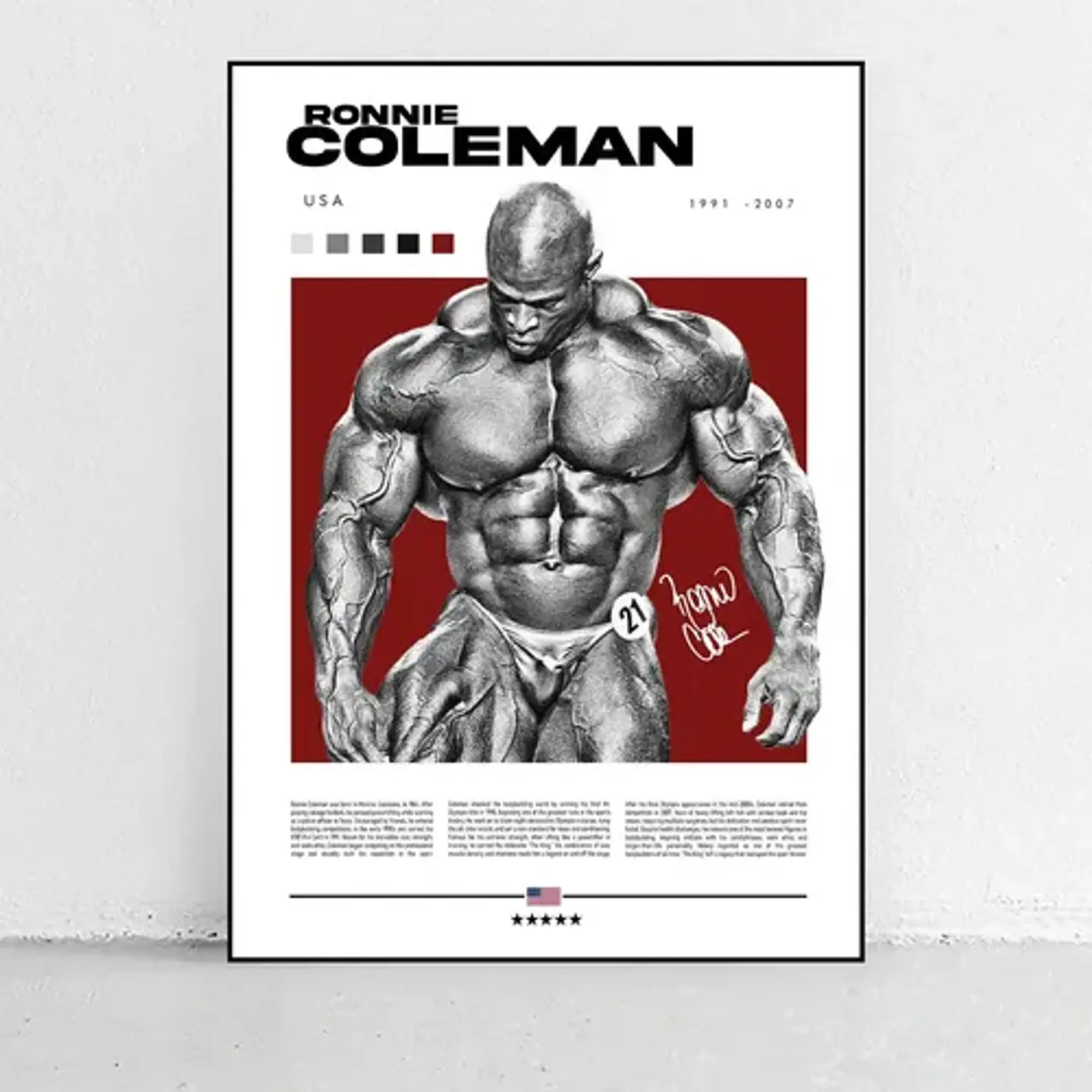 6 Cuadros De Culturistas Mr. Olympia Coleman, Arnold, Chris 2