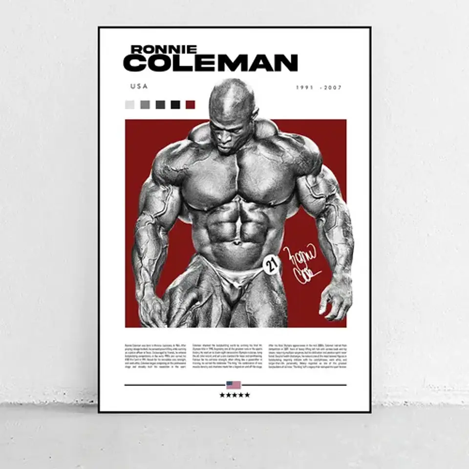 6 Cuadros De Culturistas Mr. Olympia Coleman, Arnold, Chris 2