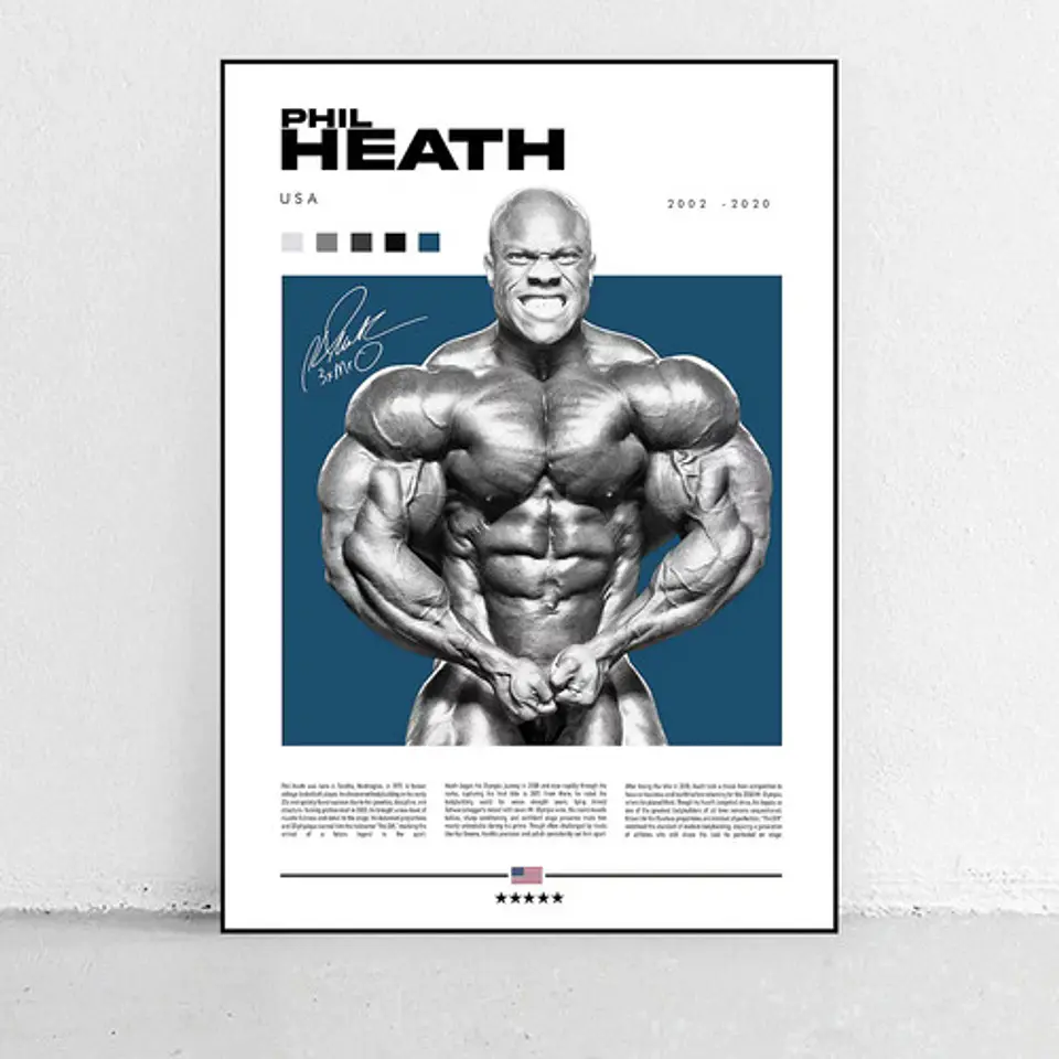 6 Cuadros De Culturistas Mr. Olympia Coleman, Arnold, Chris 6