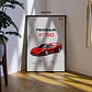 Cuadro Auto Ferrari F50 Deportivo + Marco - Miniatura 3