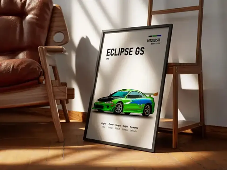 Cuadro Mitsubishi Eclipse Gs Fast & Furious  + Marco 3