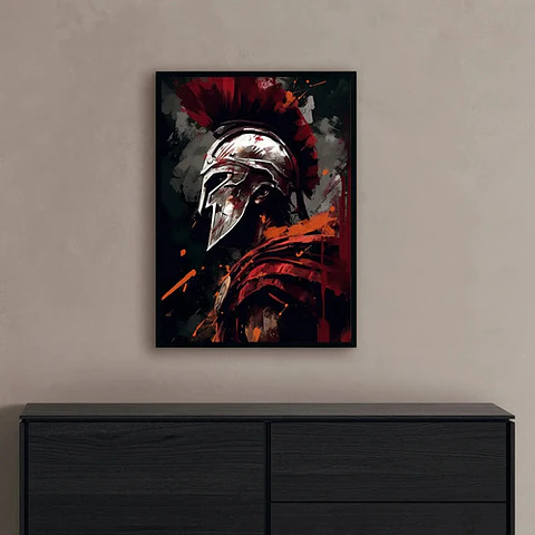 6 Cuadros Espartanos Guerrero Estilo Decoración Tendencia
