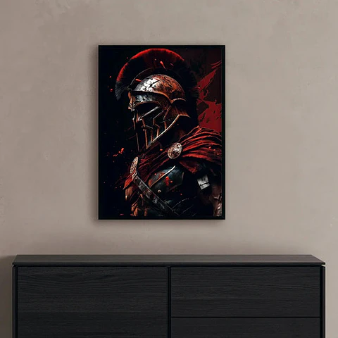 6 Cuadros Espartanos Guerrero Estilo Decoración Tendencia