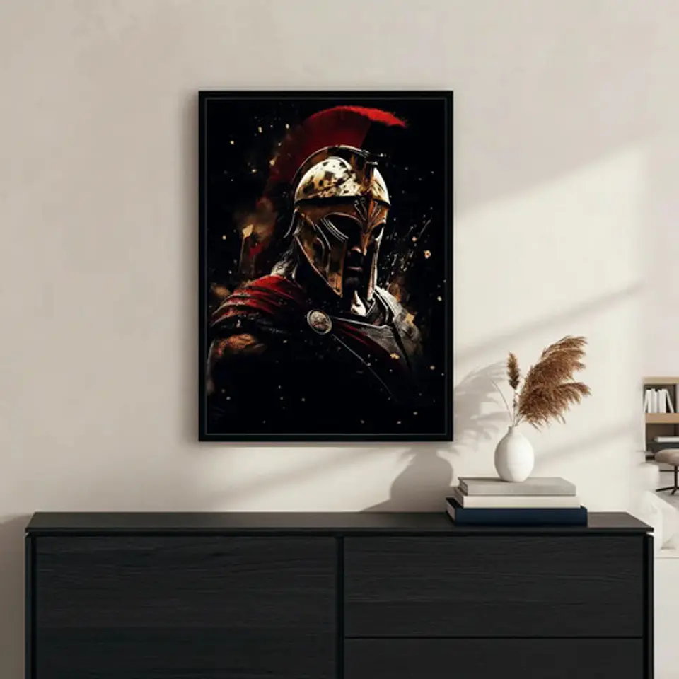 6 Cuadros Espartanos Guerrero Estilo Decoración Tendencia 6