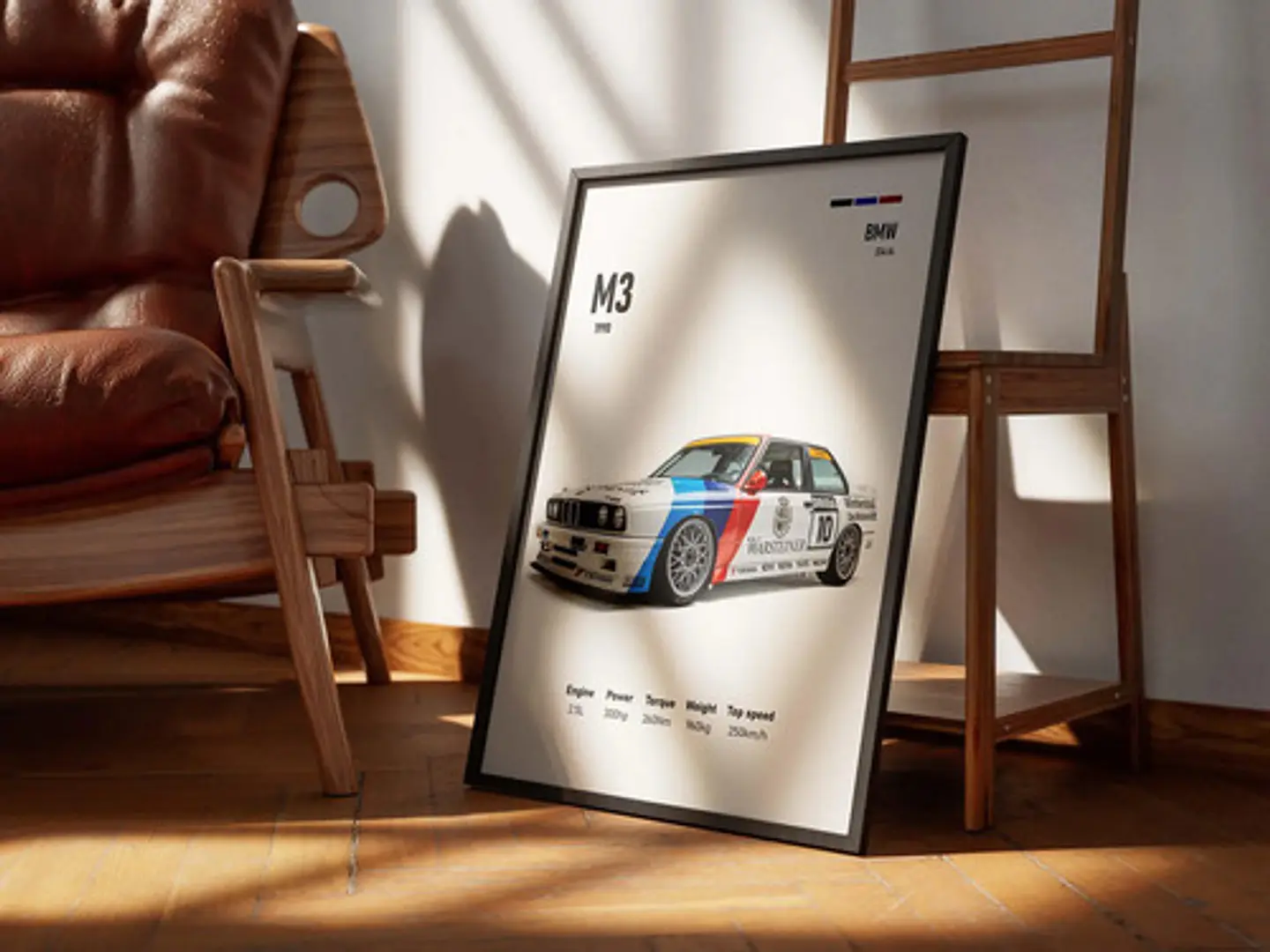 Cuadro 1990 Bmw M3 E30 Deportivo  + Marco 3