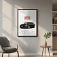Cuadro Auto Nissan 370z Negro Deportivo + Marco Negro - Miniatura 1