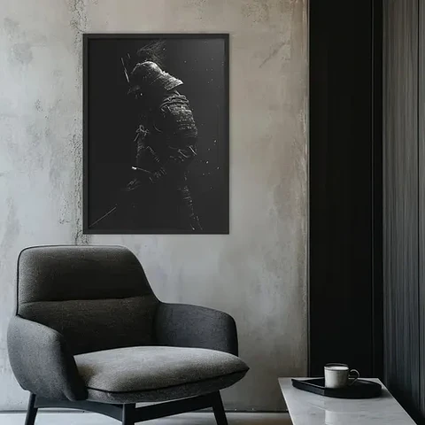 5 Cuadros Samuráis Guerrero Estilo Decoración Tendencia