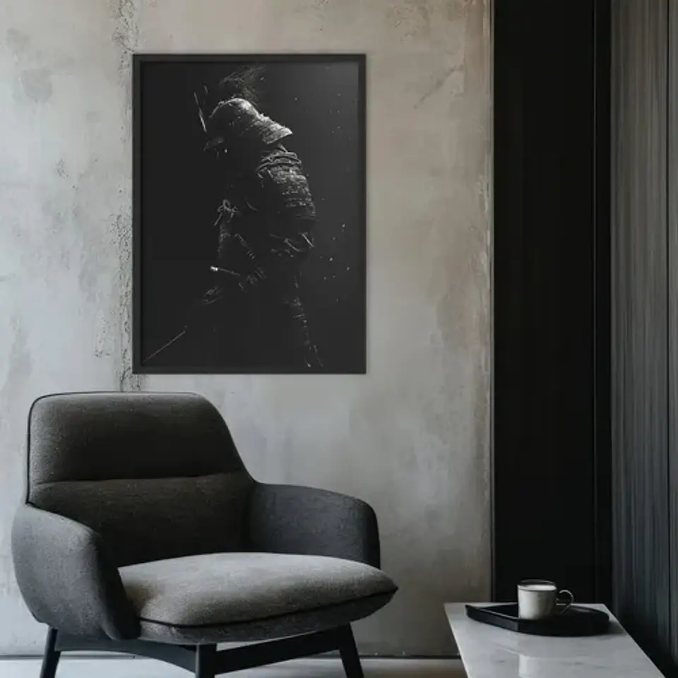 5 Cuadros Samuráis Guerrero Estilo Decoración Tendencia 2