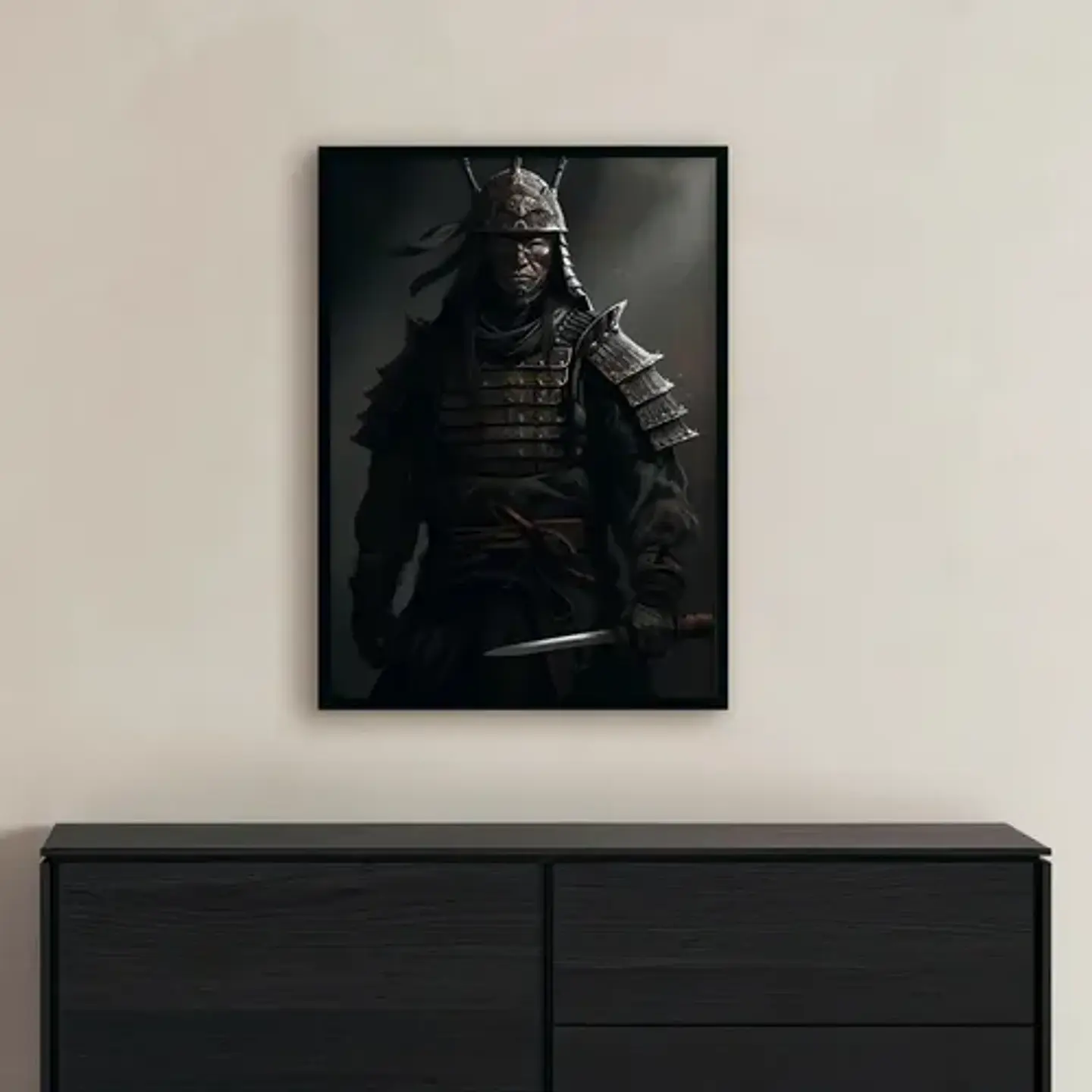 5 Cuadros Samuráis Guerrero Estilo Decoración Tendencia 5