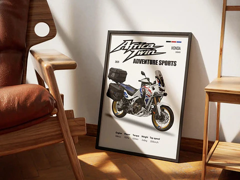 Cuadro Moto Honda Africa Twin Deportivo + Marco