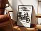 Cuadro Moto Honda Africa Twin Deportivo + Marco - Miniatura 1