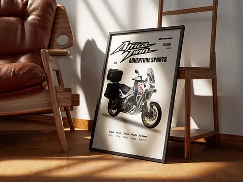 Cuadro Moto Honda Africa Twin Deportivo + Marco