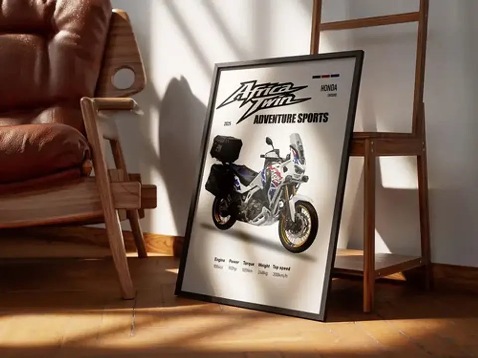 Cuadro Moto Honda Africa Twin Deportivo + Marco 2