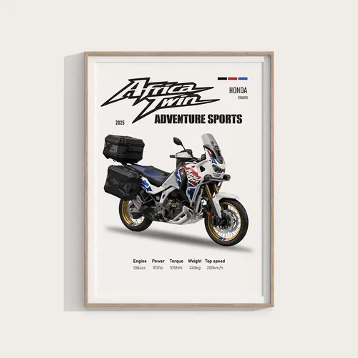 Cuadro Moto Honda Africa Twin Deportivo + Marco 3