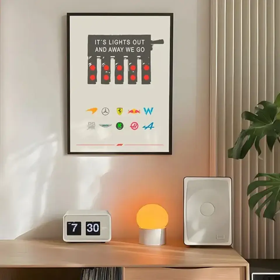 Cuadro De Decoración Formula 1 Luces De Carrera F1 3