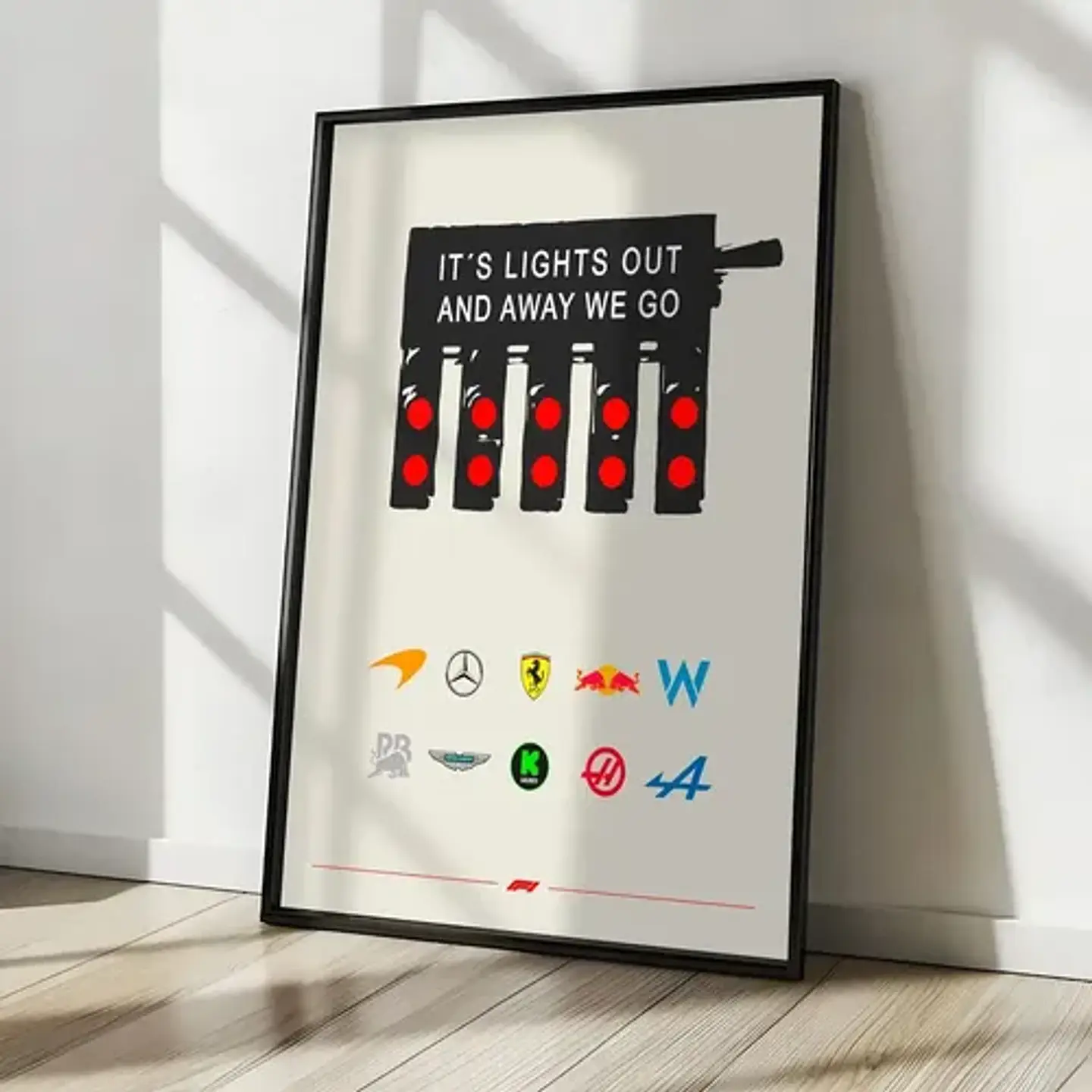 Cuadro De Decoración Formula 1 Luces De Carrera F1 4