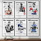 6 Cuadros De Leyendas Boxeo Peleadores Boxeadores + Marco - Miniatura 1