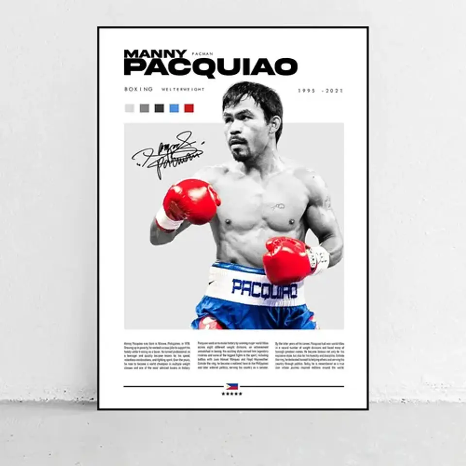 6 Cuadros De Leyendas Boxeo Peleadores Boxeadores + Marco 6
